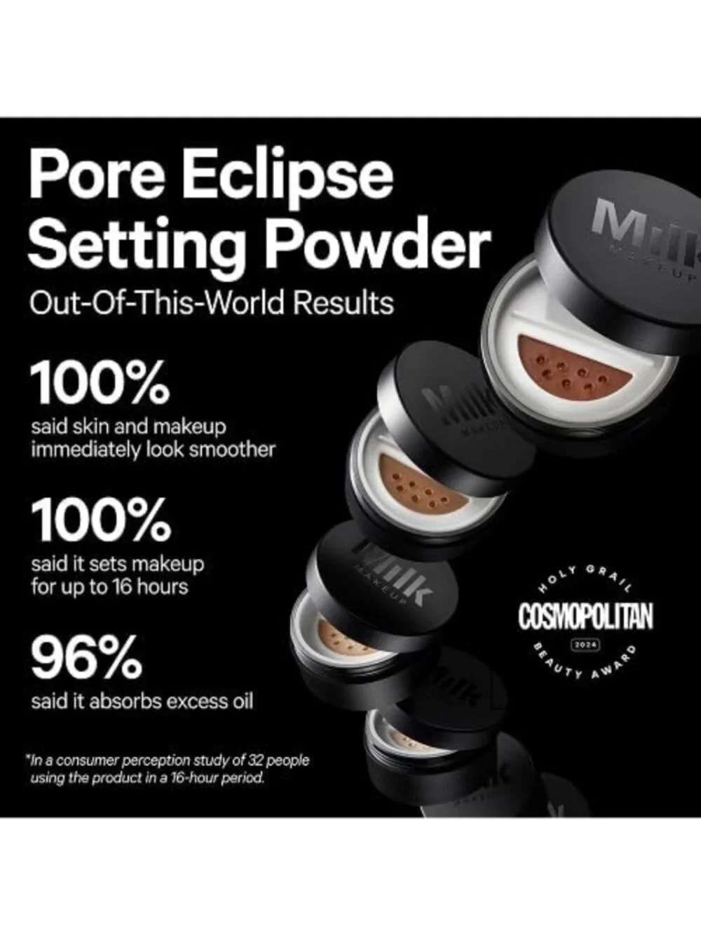 Matte Translucent Setting Powder - Controls Shine, Blurs Pores, 16-Hour Wear